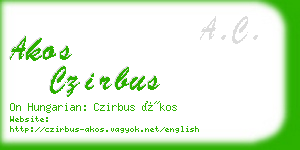 akos czirbus business card